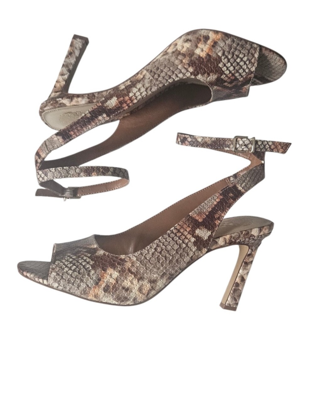 Vince Camuto Reteema Sienna Snake Leather Pumps Women 8M
